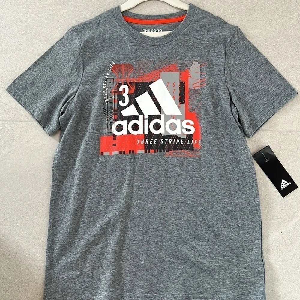 Adidas Boys Collage Mantra Tee! NWT!